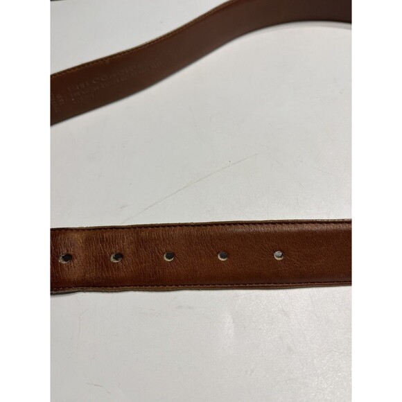 Vintage Coach British Tan Leather Belt 34 Made in the USA - Picture 7 of 16